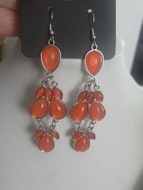 Paparazzi Orange Dangle Earrings NWT